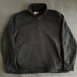 black fleece quarter zip